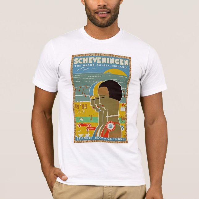 T-shirt Scheveningen ~ La Haye en mer, Hollande (Devant)