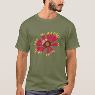 T-shirt Schinia peint sur couverture indienne