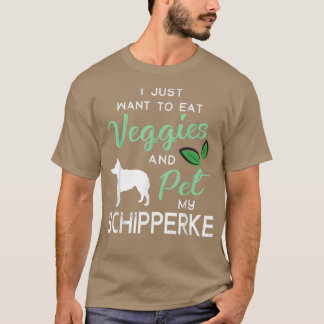 T-shirt Schipperke Funny Vegan Propriétaire Amoureux des c