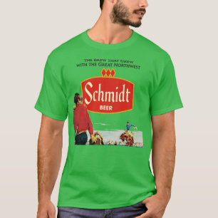 T-shirt Schmidt Beer Retro Déficit Cowboy Nature Scène