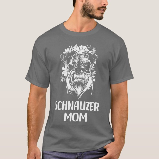 T-shirt Schnauzer chien chien race amoureux des chiens cad (Devant)