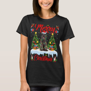 T-shirt Schnauzer Chien éclaire Xmas Tree Père Noël Schnau