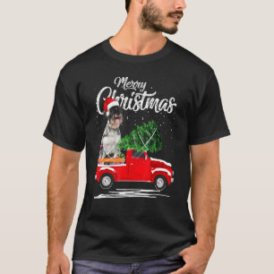T-shirt Schnauzer Chien Ride Camion Rouge Pajama de Noël