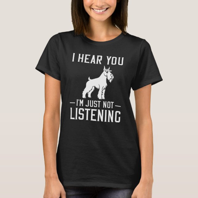 T-shirt Schnauzer Dog Puppies Owner (Devant)