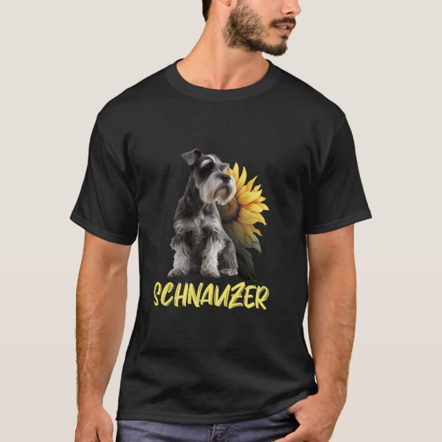 T-shirt Schnauzer drôle Long Sleeve T Shirt (Devant)