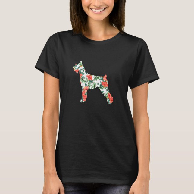 T-shirt Schnauzer géant Aloha Hawaiian Chien (Devant)