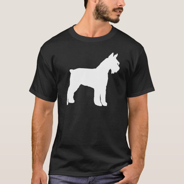 T-shirt Schnauzer géant (blanc) (Devant)