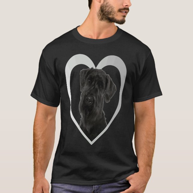 T-shirt Schnauzer géant Coeur de chien Schnauzer géant Sch (Devant)