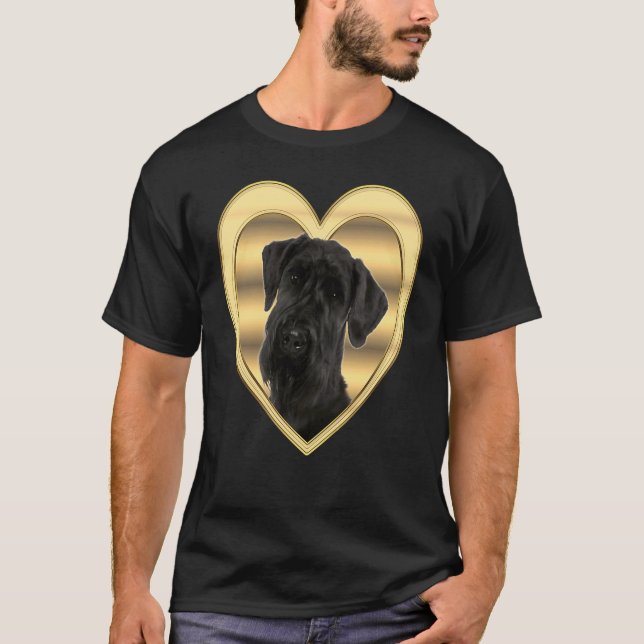 T-shirt Schnauzer géant Coeur de chien Schnauzer géant Sch (Devant)