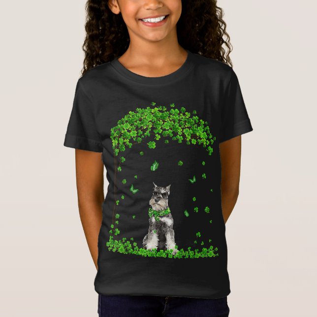 T-Shirt Schnauzer Jour de la Saint Patrick Lover Irish Sha (Devant)