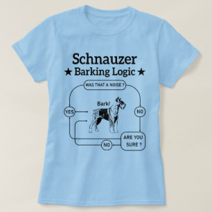 T-shirt Schnauzer Logique d'Barre Cool chien animal de com