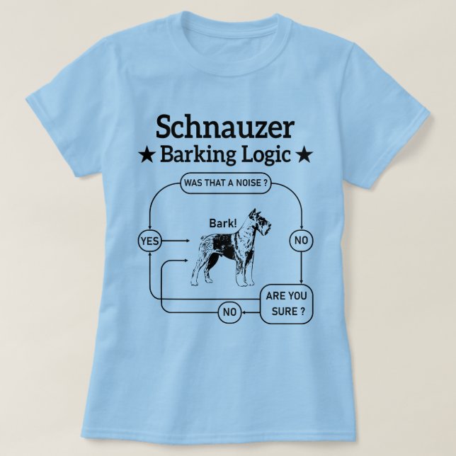 T-shirt Schnauzer Logique d'Barre Cool chien animal de com (Design devant)