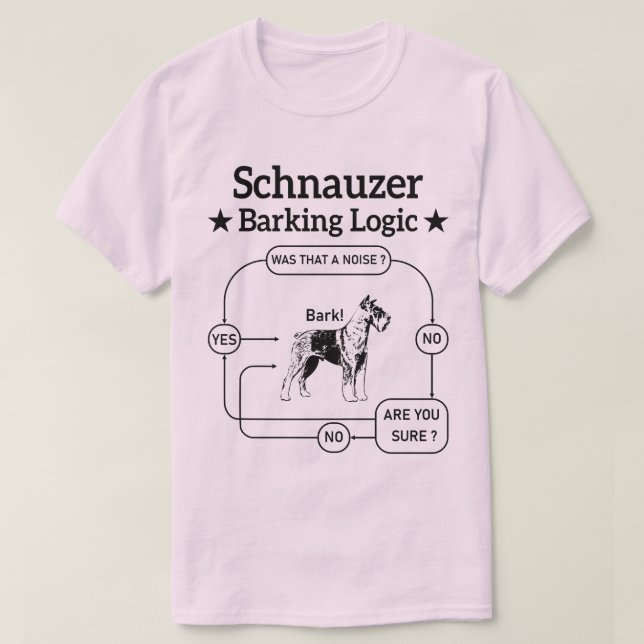 T-shirt Schnauzer Logique d'Barre Cool chien animal de com (Design devant)