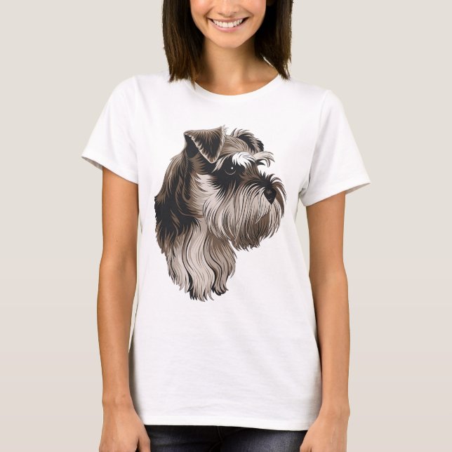 T-shirt schnauzer miniature (Devant)