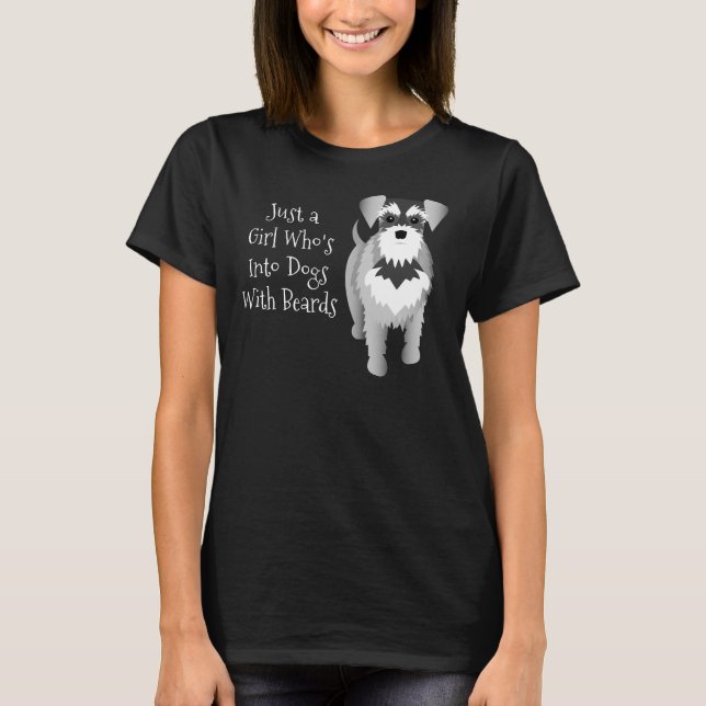T-shirt Schnauzer miniature dans des chiens avec des (Devant)