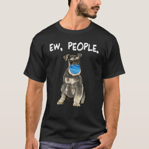 T-shirt Schnauzer Miniature Ew Personnes Chien Portant Un 
