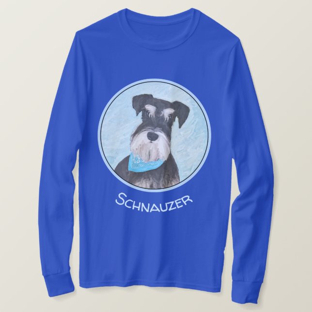 T-shirt Schnauzer (Miniature) Peinture - Chien original mi (Design devant)