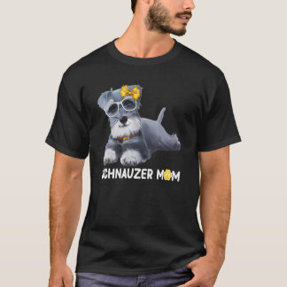 T-shirt Schnauzer Mom Badama Women Motheru2019s Day Appar