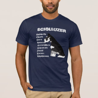 T-shirt Schnauzer noir et argenté