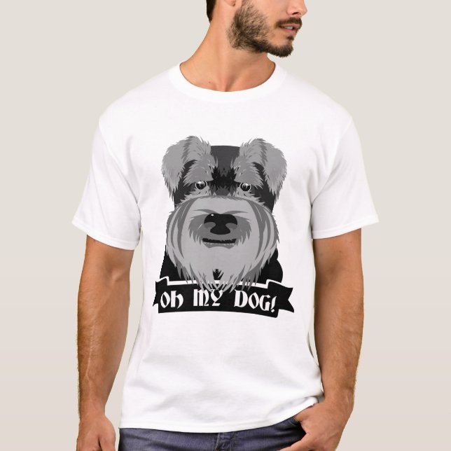 T-shirt Schnauzer noir et blanc Oh Mon chien (Devant)
