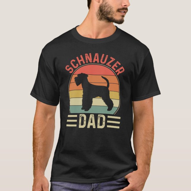 T-shirt Schnauzer papa chien propriétaire Schnauzer Chien  (Devant)
