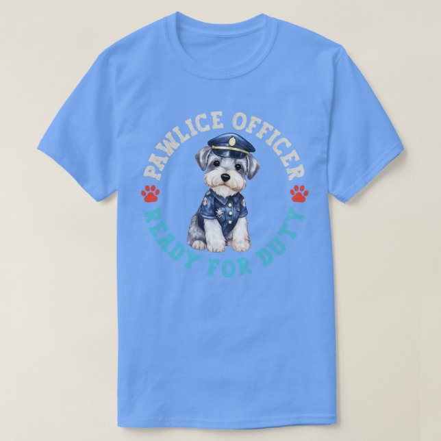 T-shirt Schnauzer Pawlice Officier (Design devant)