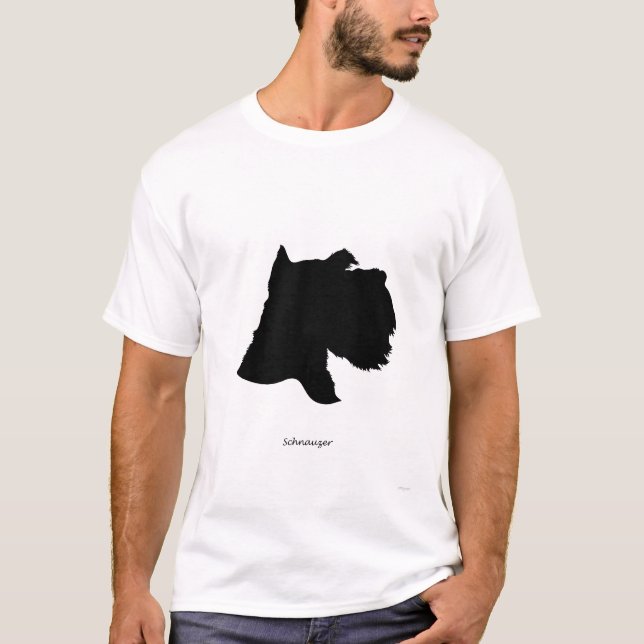 T-shirt Schnauzer - silhouette noire (Devant)