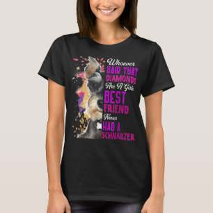 T-shirt Schnauzer Sont Une Fille Meilleur Ami Chien Mères