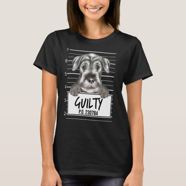 T-shirt Schnauzer standard Mugshot Guilde Chien (Devant)