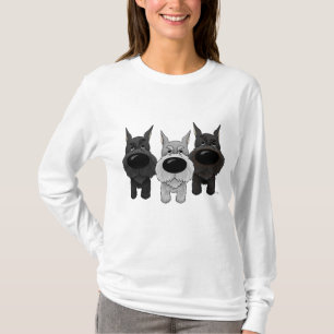 T-shirt Schnauzers - nez et vue de bout