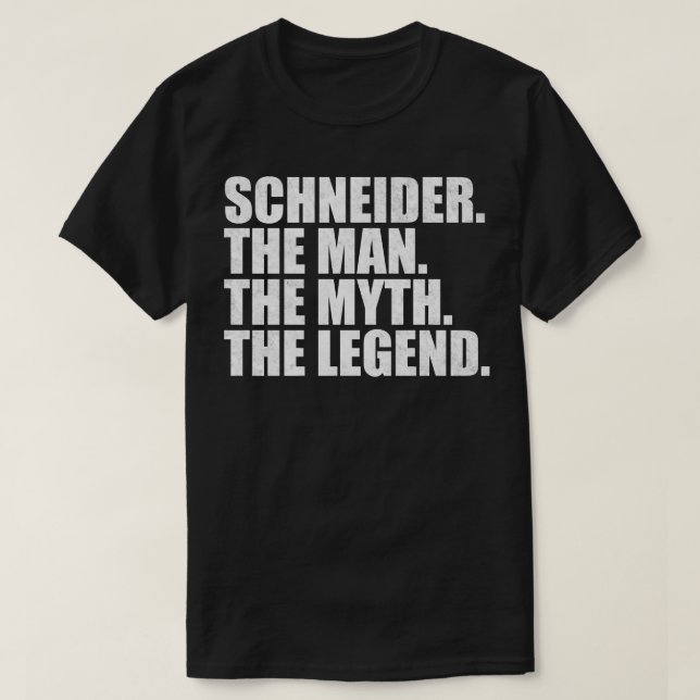T-shirt Schneider Schneider Nom de famille Schneider Nom d (Design devant)