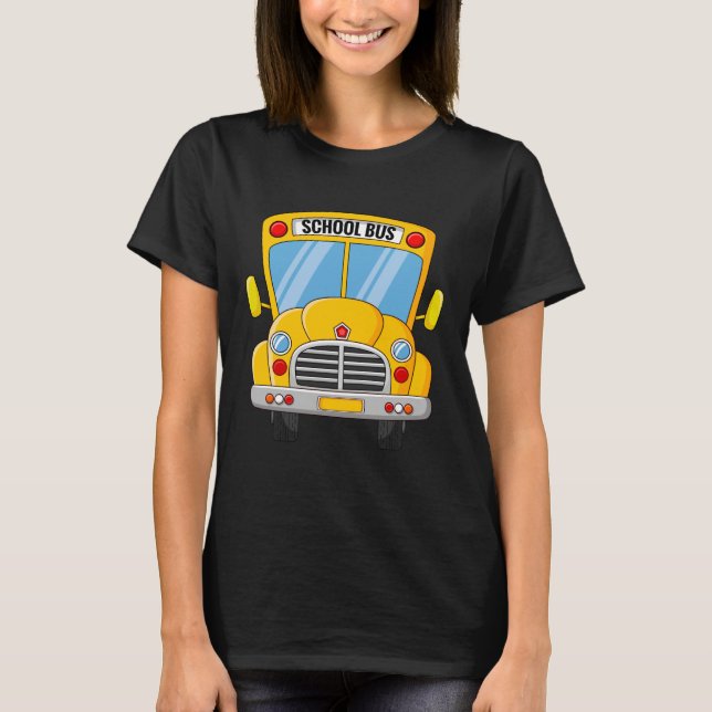 T-shirt School Bus Costume Boys Girls Kids Halloween Bus D (Devant)