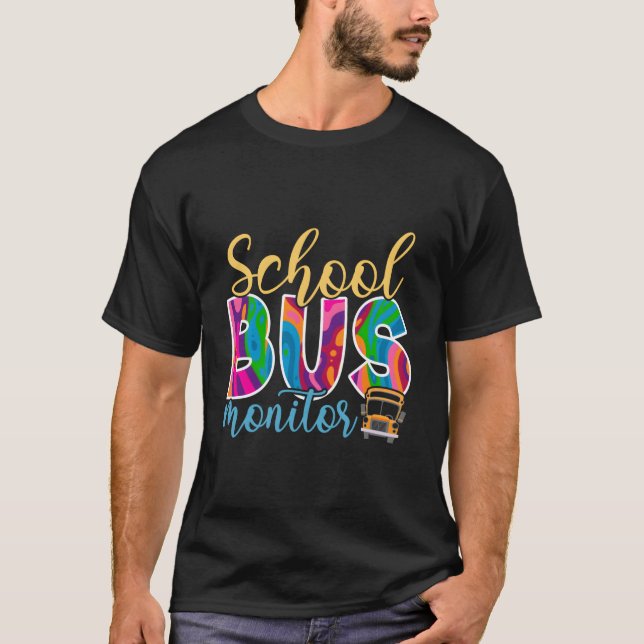 T-shirt School Bus Monitor (Devant)