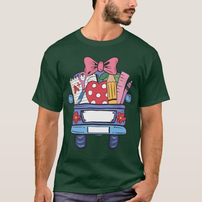 T-shirt School Car back to school boy gift (Devant)