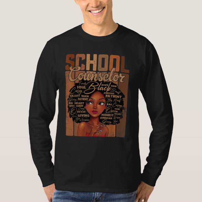 T-shirt School Counselor Afro African American Black Histo (Devant)