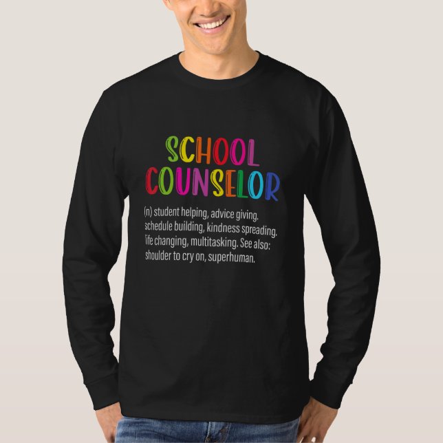 T-shirt School Counselor Definition Funny Appreciation Cou (Devant)