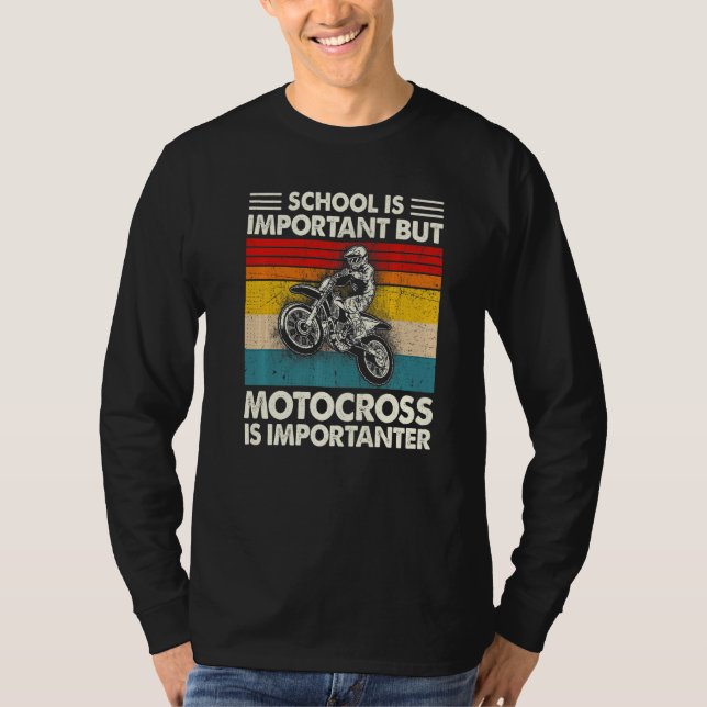 T-shirt School Is Important But Motocross Is Importanter M (Devant)
