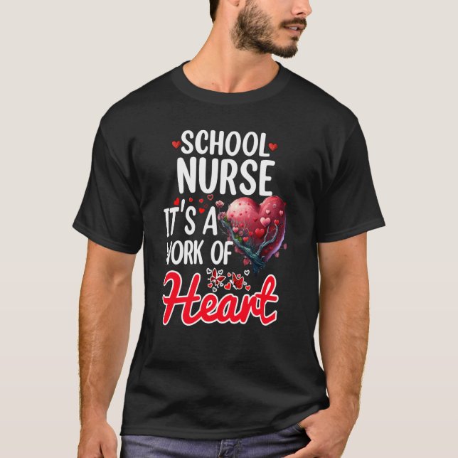 T-shirt School Nurse Appreciation For Valentines Day (Devant)