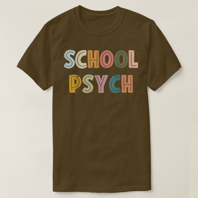 T-shirt School Psychologist Happy First Last 100 Day Typog (Design devant)