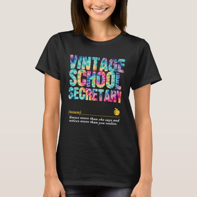 T-shirt School Secretary Appreciation Week Back to School  (Devant)
