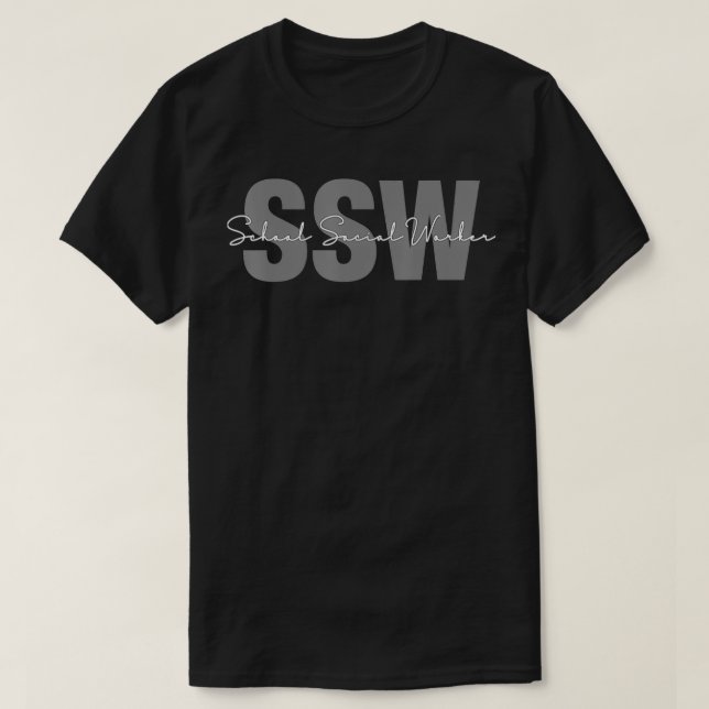 T-shirt School Social Worker SSW Social Work Student Grad1 (Design devant)