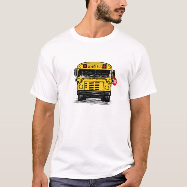 T-shirt schoolbuswithstopsignteeshirt (Devant)