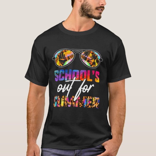 T-shirt School's Out For Summer Teacher Vacation Leopard T (Devant)