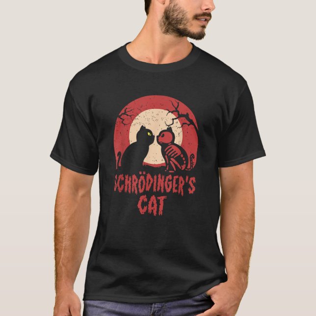 T-shirt Schrodinger s Chat Funny Dead or Alive Scientifiqu (Devant)
