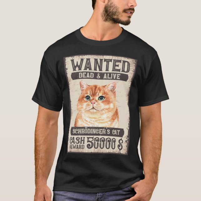 T-shirt Schrödinger s Chat Recherché Dead and Alive Scienc (Devant)