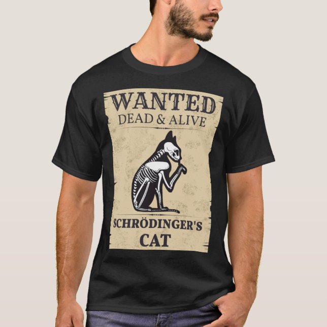 T-shirt Schrodinger s Chat Recherché mort et vivant Phys q (Devant)