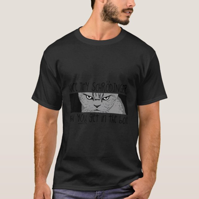 T-shirt Schrodinger'S Cat Design mécanique quantique (Devant)