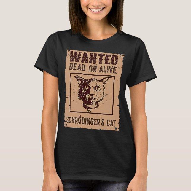 T-shirt Schrödinger's Cat Science Recherché Dead & Alive C (Devant)