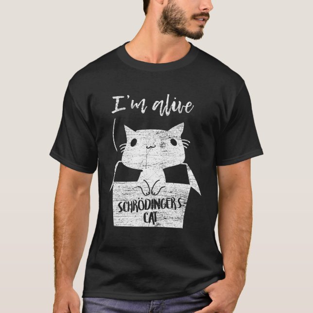T-shirt Schrödinger's chat (Devant)