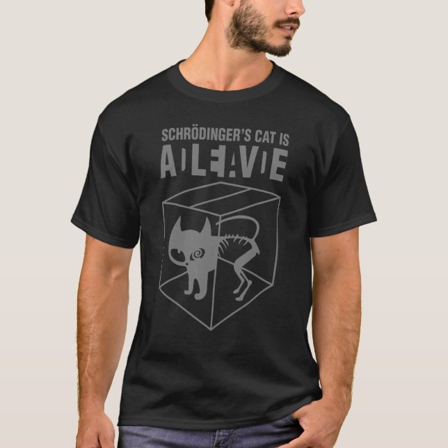 T-shirt Schrodingers Chat Est Adleiavde - Art1 Wt-Trans (Devant)